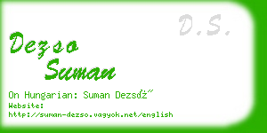 dezso suman business card